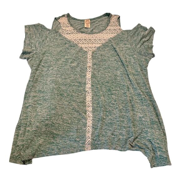Faded-glory Women's Green‎ and Blue Blouse - Picture 1 of 5
